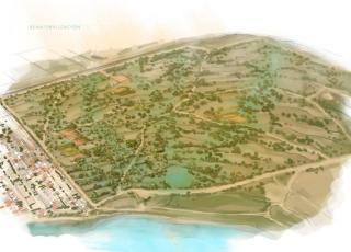 Aquarel·la d'una àrea de renaturalització