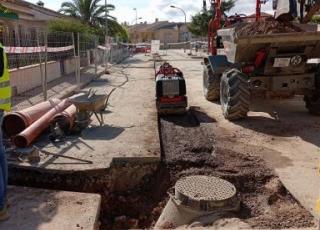 Imagen de las obras de saneamiento en Cartagena