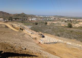 Panorámica de las obras en el emplazamiento minero de Brunita