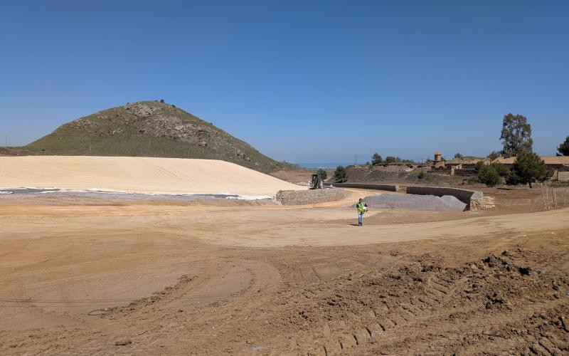 Imagen de actuaciones de remediación ambiental de residuos mineros en Descargador II