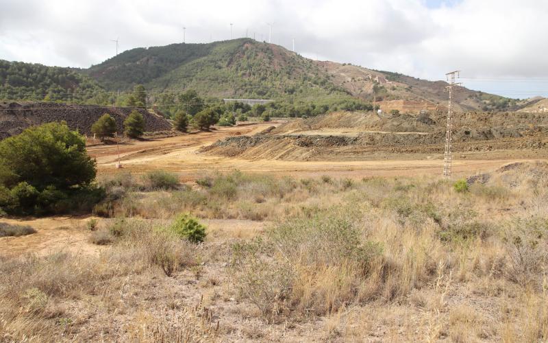 Imagen de los trabajos de remediación ambiental de los residuos mineros en Descargador II.