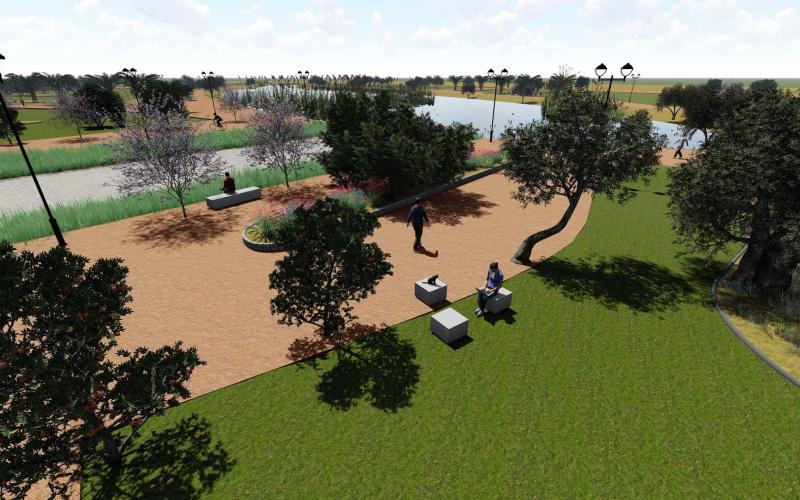 Representación virtual de la fase 2 del parque inundable