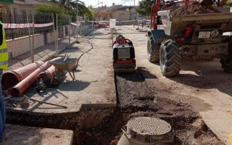Imagen de las obras de saneamiento en Cartagena