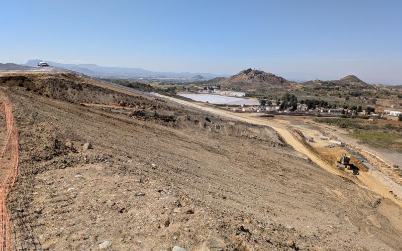 Panorámica de las obras en el emplazamiento minero de Brunita