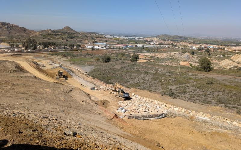 Panorámica de las obras en el emplazamiento minero de Brunita